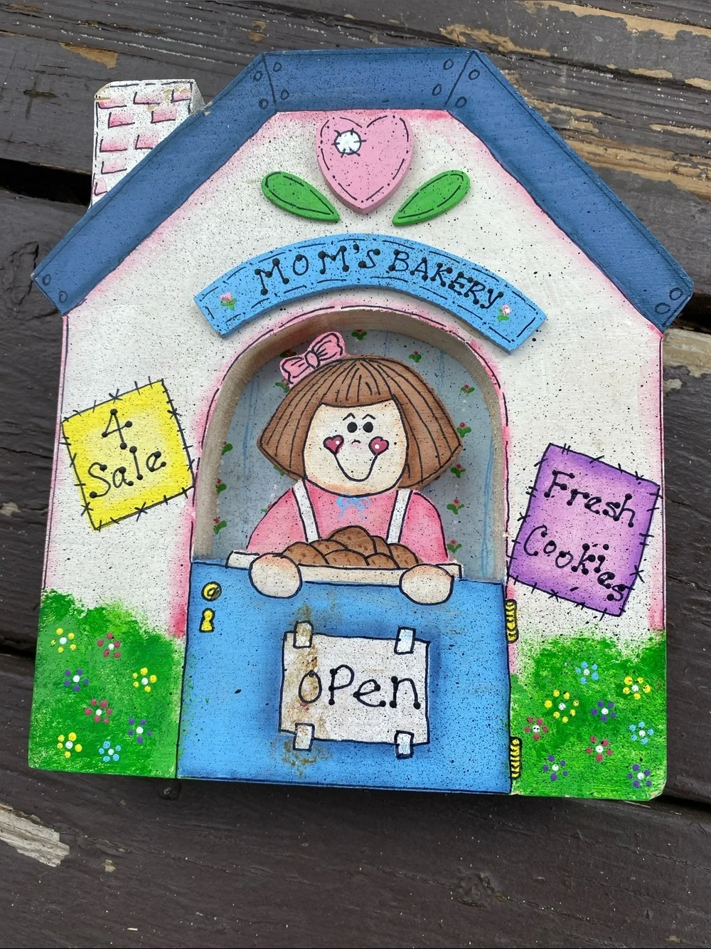 Hand Painted Cookie Jar Lid , jar NOT included